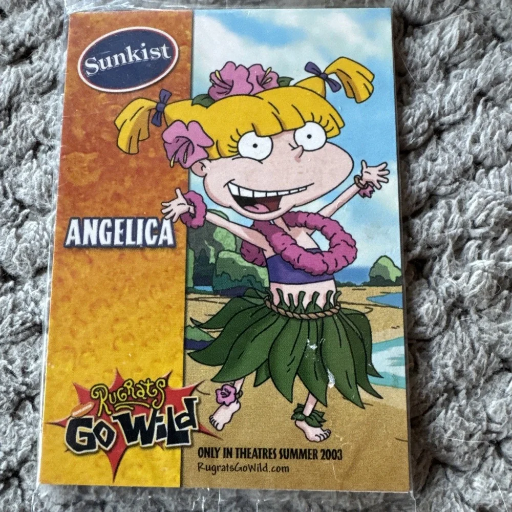3 Vtg Rare 2003 Sunkist Rugrats Go Wild Movie Cards Sealed Angelica, Spike,Eliza